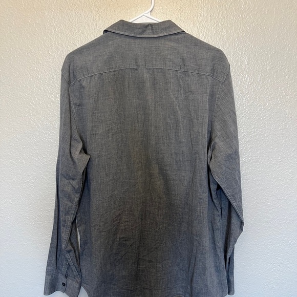 GAP Men's Gray and Olive‎ Button-Up Shirt Large - Picture 4 of 6